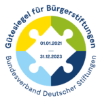 Logo des Gütesiegel für Bürgerstiftung des Bundesverband Deutscher Stiftungen, gültig vom 01.01.2021 bis 31.12.2023